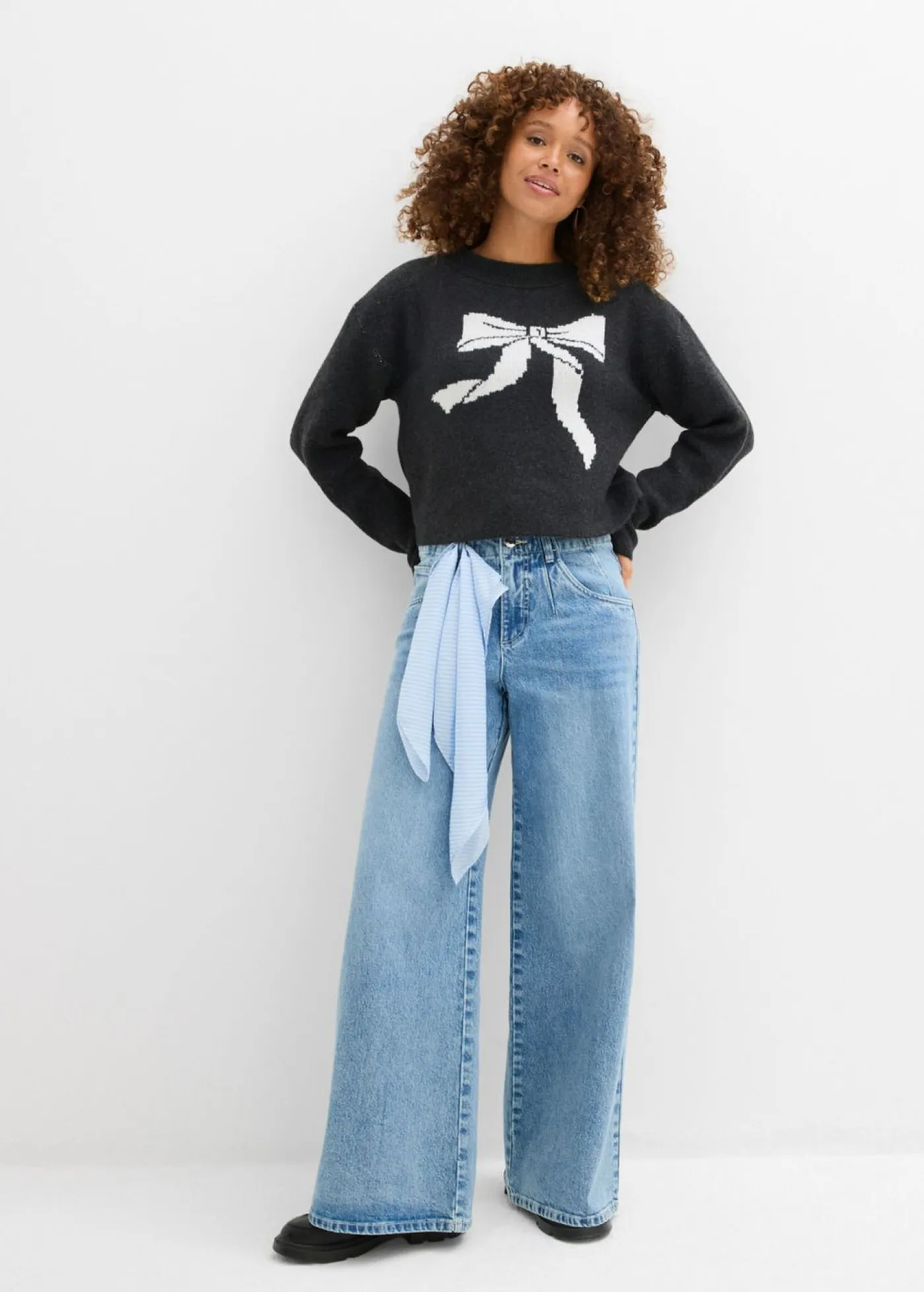 Jersey de punto con lazo Mujer Jerséis|Ropa De Punto
