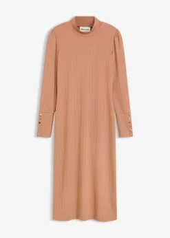 Best Jersey de punto de canalé de mezcla de viscosa Mujer Vestidos