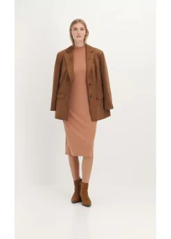 Best Jersey de punto de canalé de mezcla de viscosa Mujer Vestidos