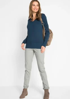New Jersey de punto fino Mujer Básicos|Jerséis