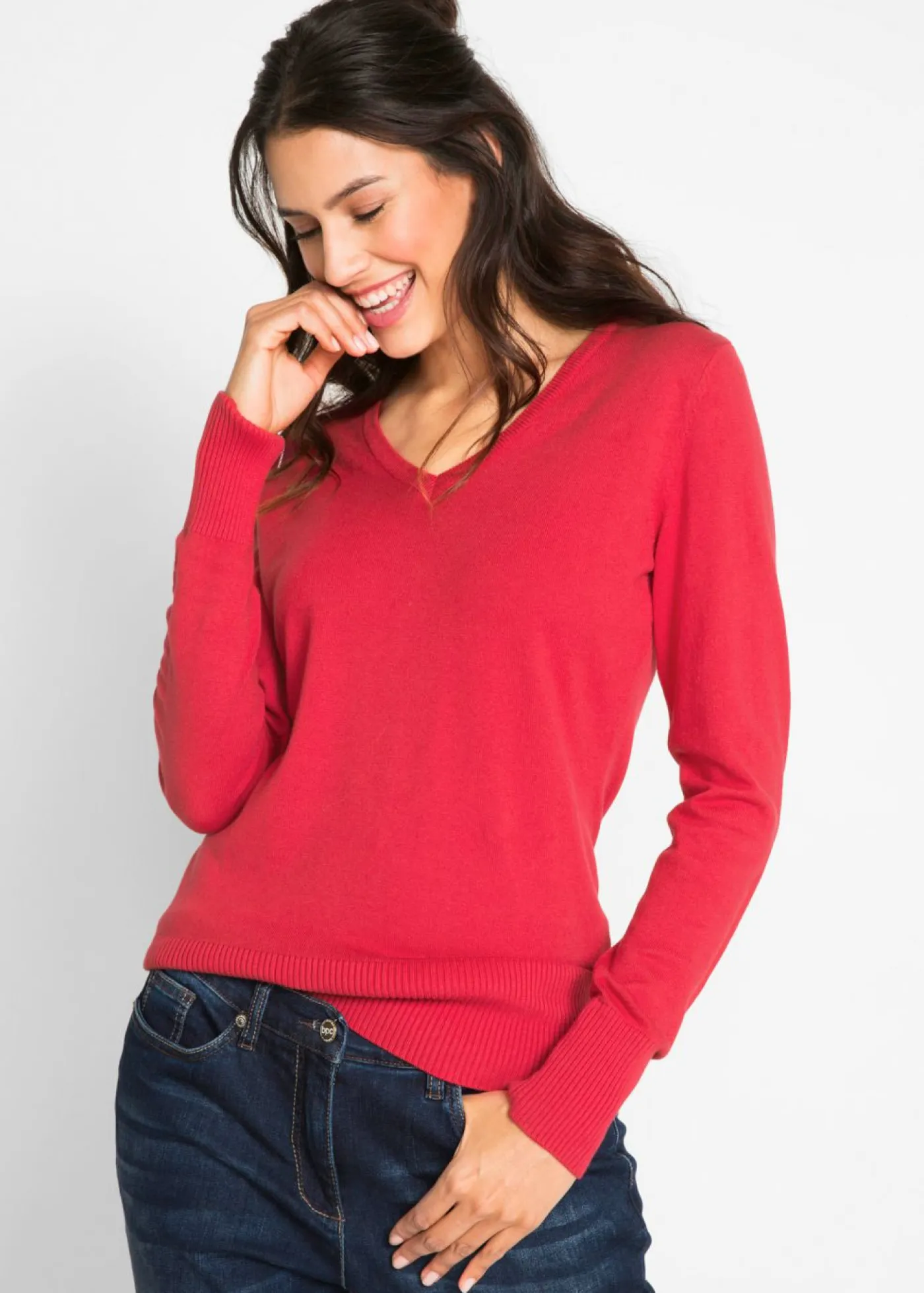 Online Jersey de punto fino Mujer Básicos|Jerséis