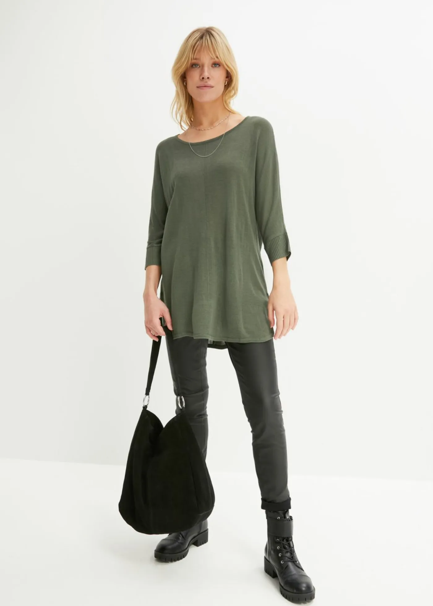 Sale Jersey de punto fino con mangas 3/4 Mujer Jerséis|Ropa De Punto