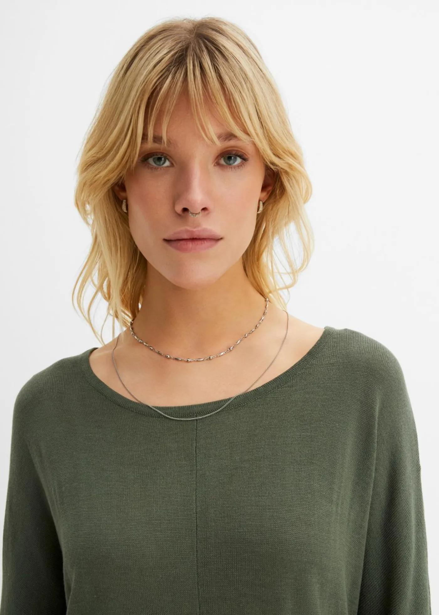 Sale Jersey de punto fino con mangas 3/4 Mujer Jerséis|Ropa De Punto