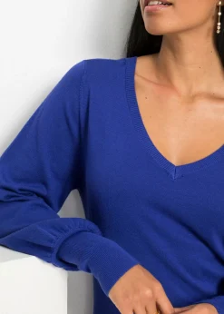 New Jersey de punto fino con viscosa sostenible Mujer Básicos|Jerséis