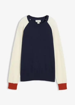New Jersey de punto fino con mangas raglán Mujer Jerséis|Ropa De Punto
