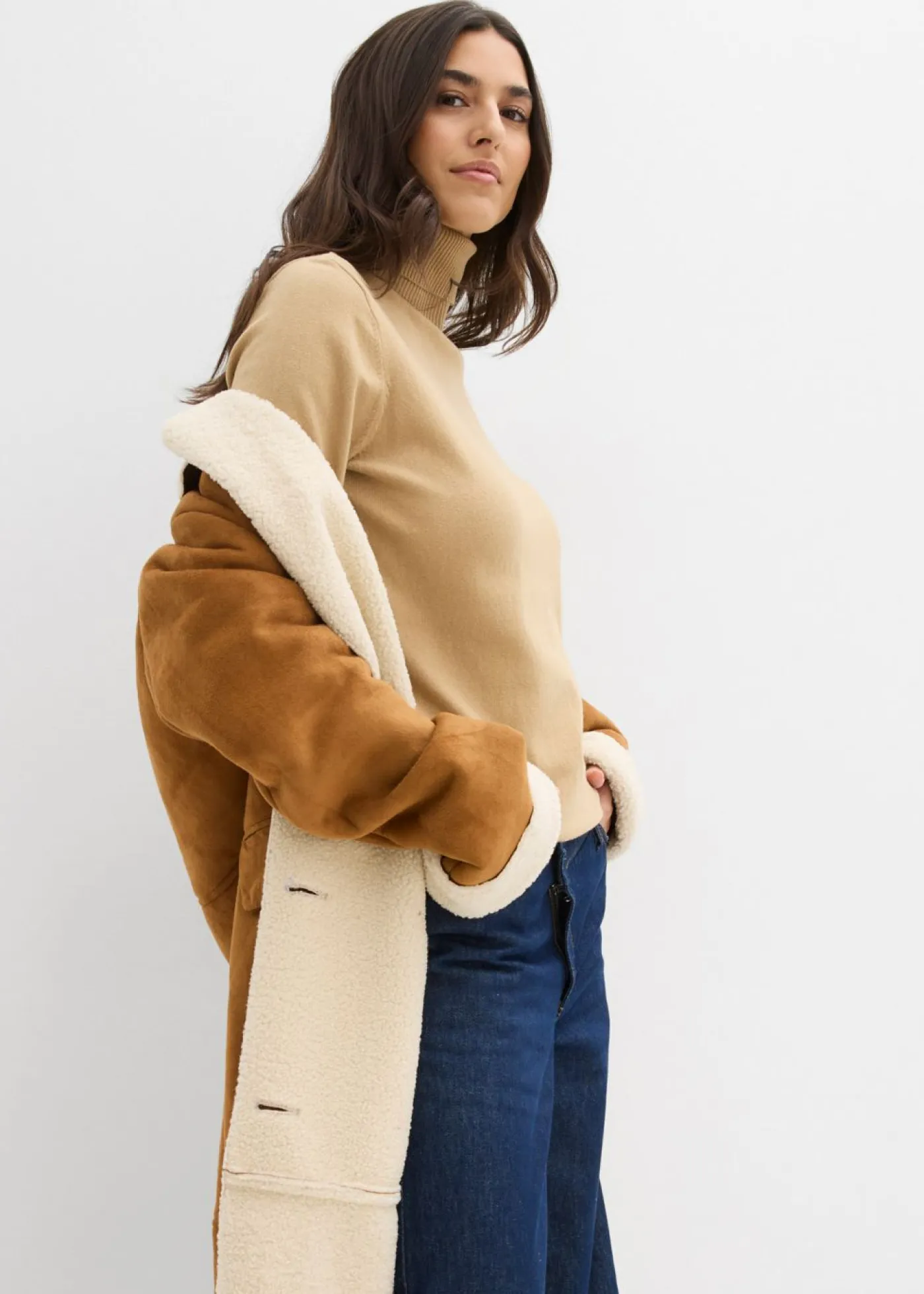 Best Jersey de punto fino con cuello alto Mujer Básicos|Jerséis