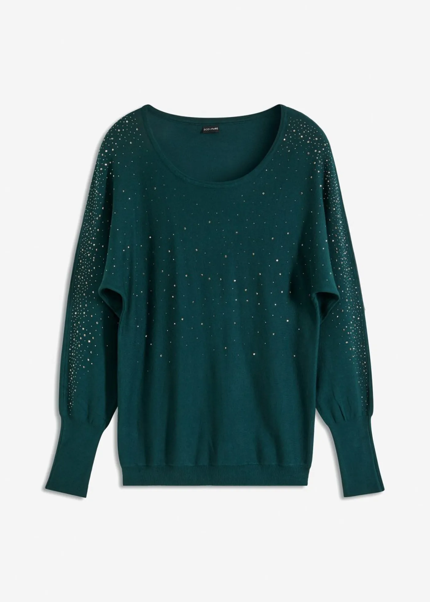 Outlet Jersey de punto fino con aplicación de piedras brillantes Mujer Jerséis|Ropa De Punto