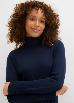 Best Jersey de punto fino con cuello alto Mujer Básicos|Jerséis