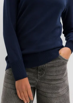 Best Jersey de punto fino con cuello alto Mujer Básicos|Jerséis
