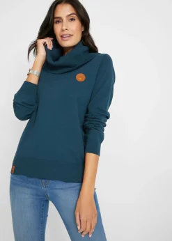 New Jersey de punto fino con cuello ancho Mujer Jerséis|Ropa De Punto