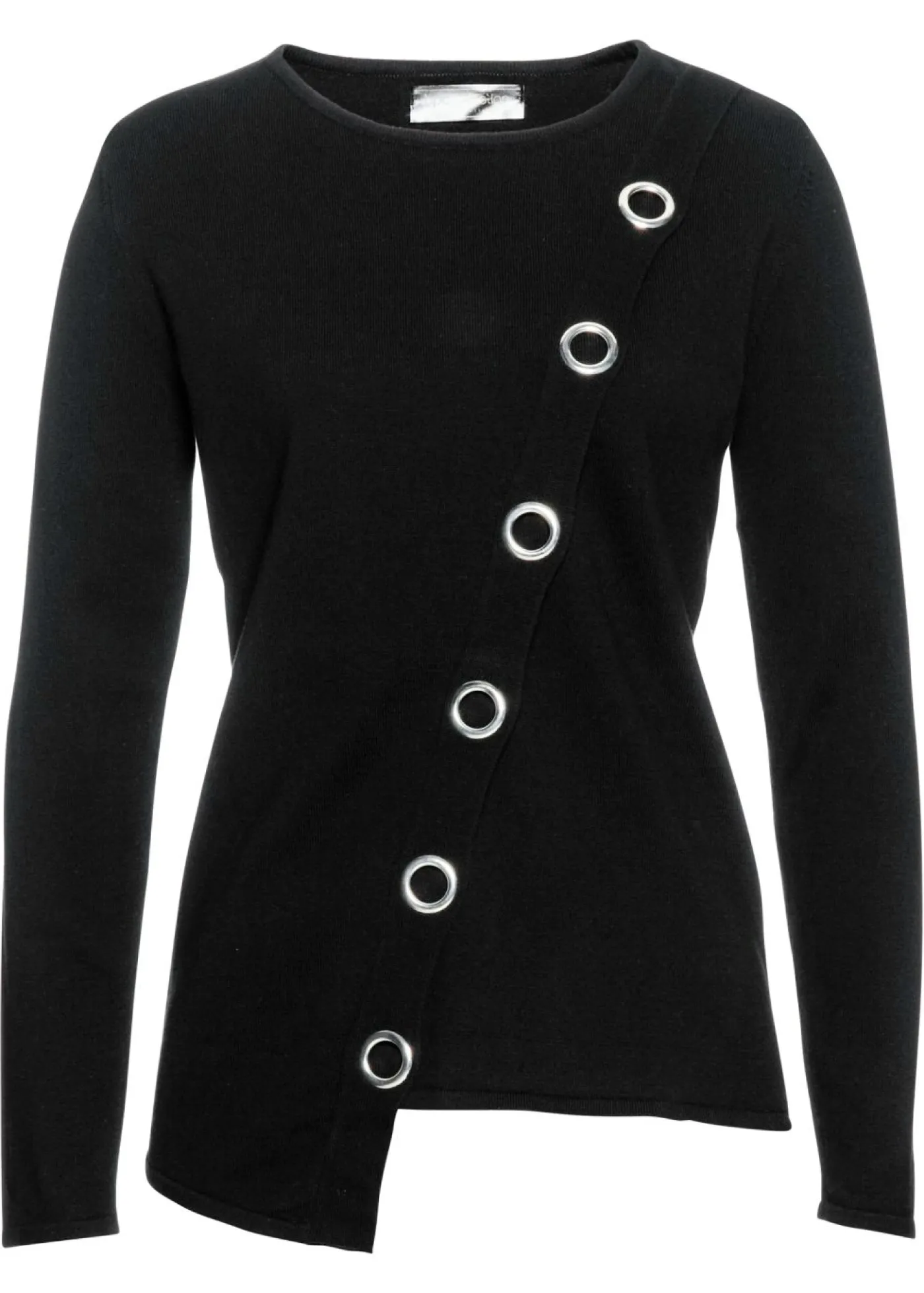 Sale Jersey de punto fino con detalles de tachuelas Mujer Jerséis|Ropa De Punto