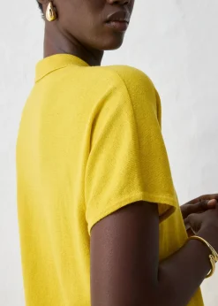 Best Jersey de punto fino con contenido de seda y cuello tipo polo Mujer Premium|Jerséis