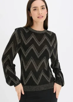 Best Jersey de punto fino con efecto brillante Mujer Jerséis|Ropa De Punto