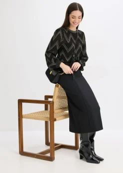 Best Jersey de punto fino con efecto brillante Mujer Jerséis|Ropa De Punto