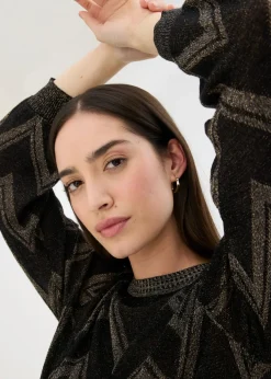 Best Jersey de punto fino con efecto brillante Mujer Jerséis|Ropa De Punto