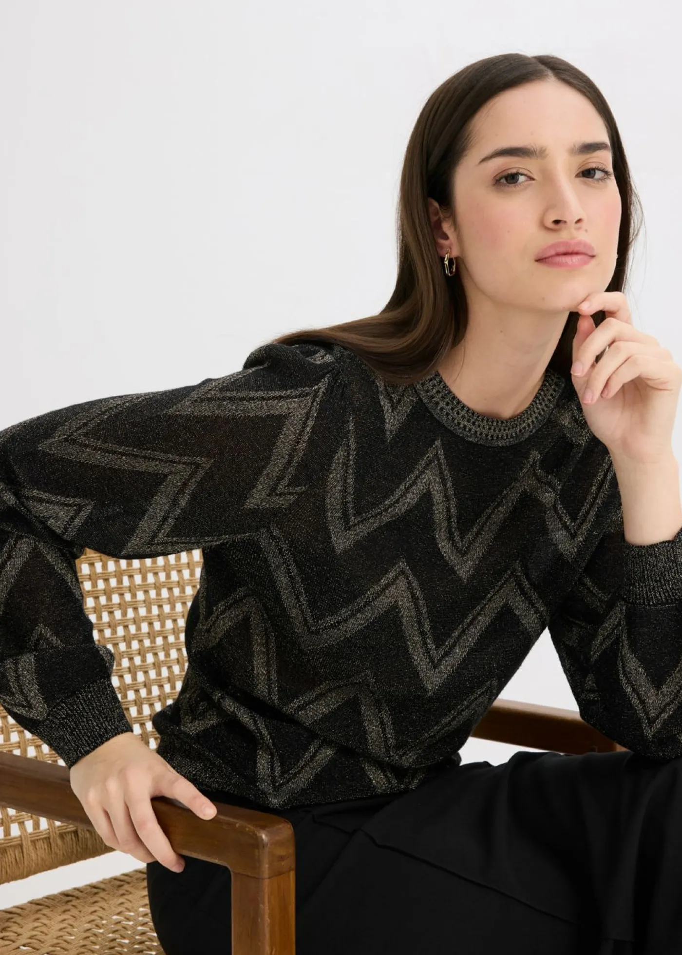 Best Jersey de punto fino con efecto brillante Mujer Jerséis|Ropa De Punto