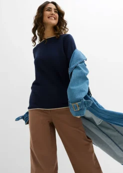 Best Jersey de punto fino de mezcla de algodón Mujer Jerséis|Ropa De Punto