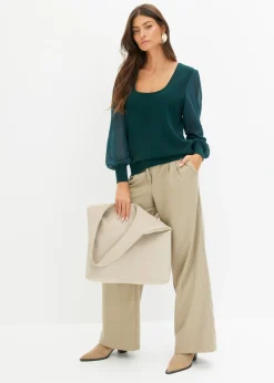 Discount Jersey de punto fino de mezcla de viscosa suave Mujer Jerséis|Ropa De Punto
