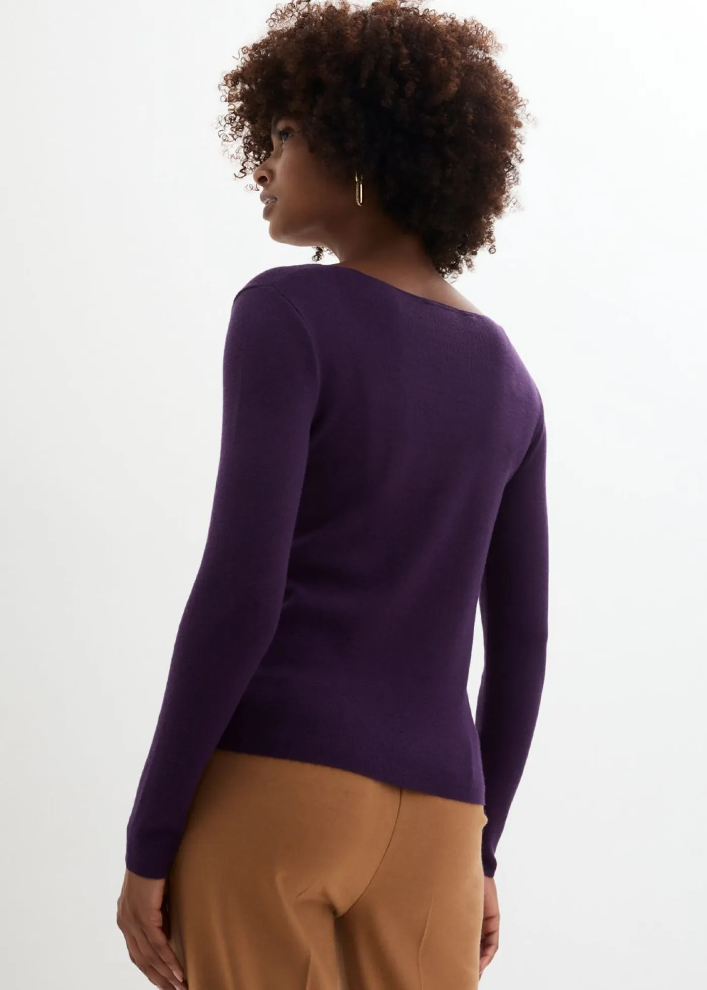 Sale Jersey de punto fino de una suave mezcla de viscosa Mujer Jerséis|Ropa De Punto