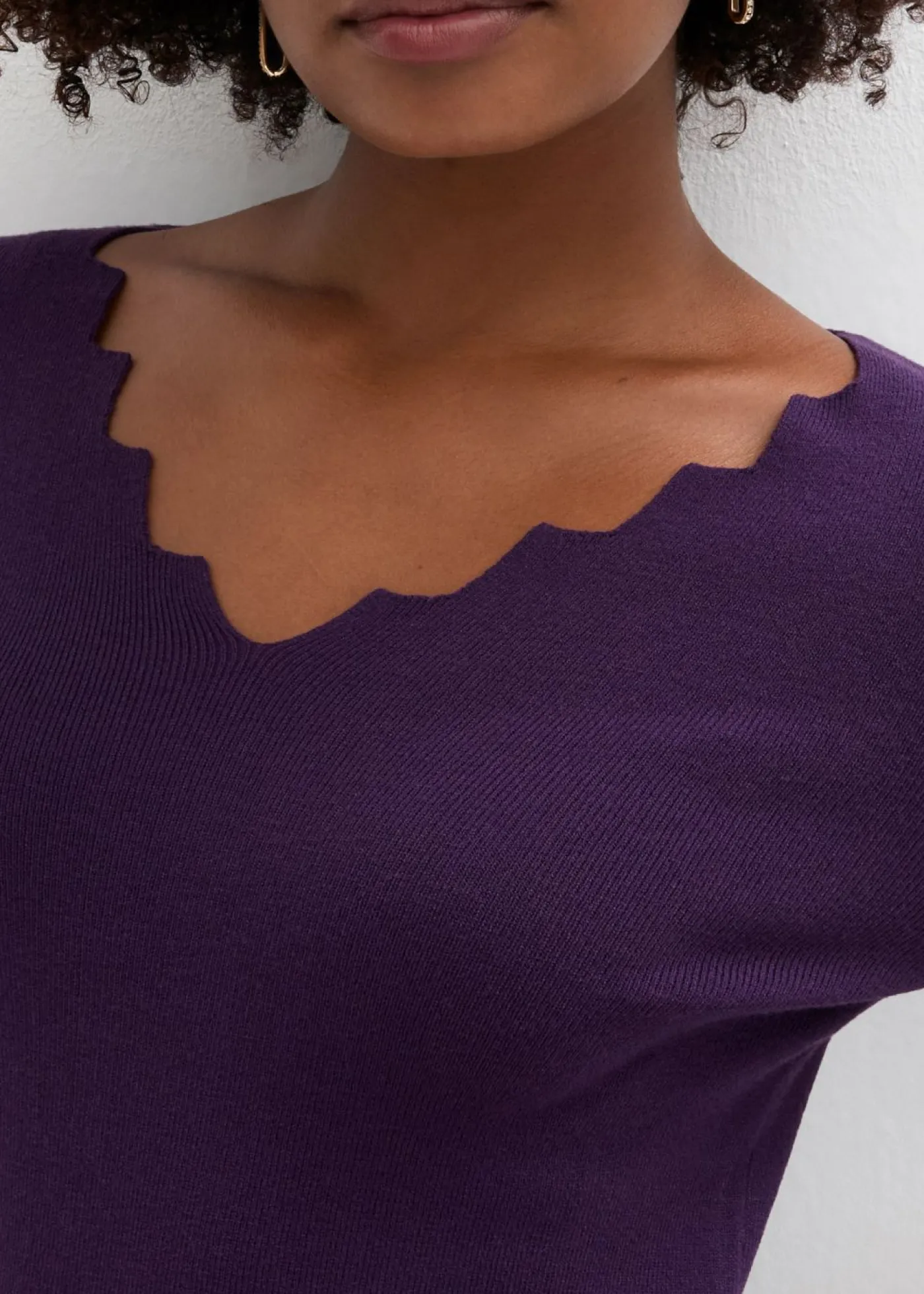 Sale Jersey de punto fino de una suave mezcla de viscosa Mujer Jerséis|Ropa De Punto