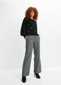 Outlet Jersey de punto fino en mezcla de viscosa Mujer Jerséis|Ropa De Punto