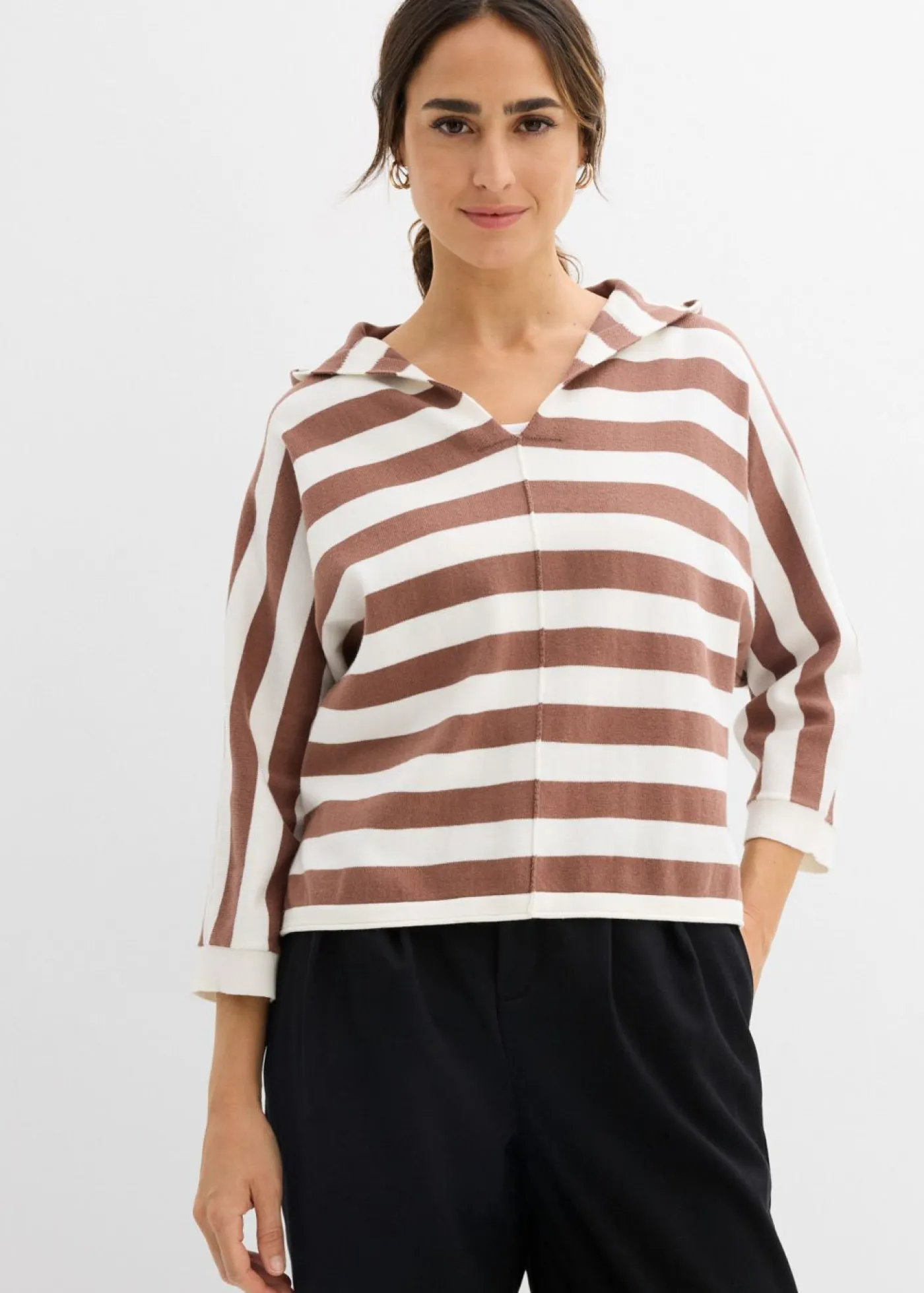 Sale Jersey de punto fino oversize de mezcla de algodón Mujer Jerséis|Ropa De Punto