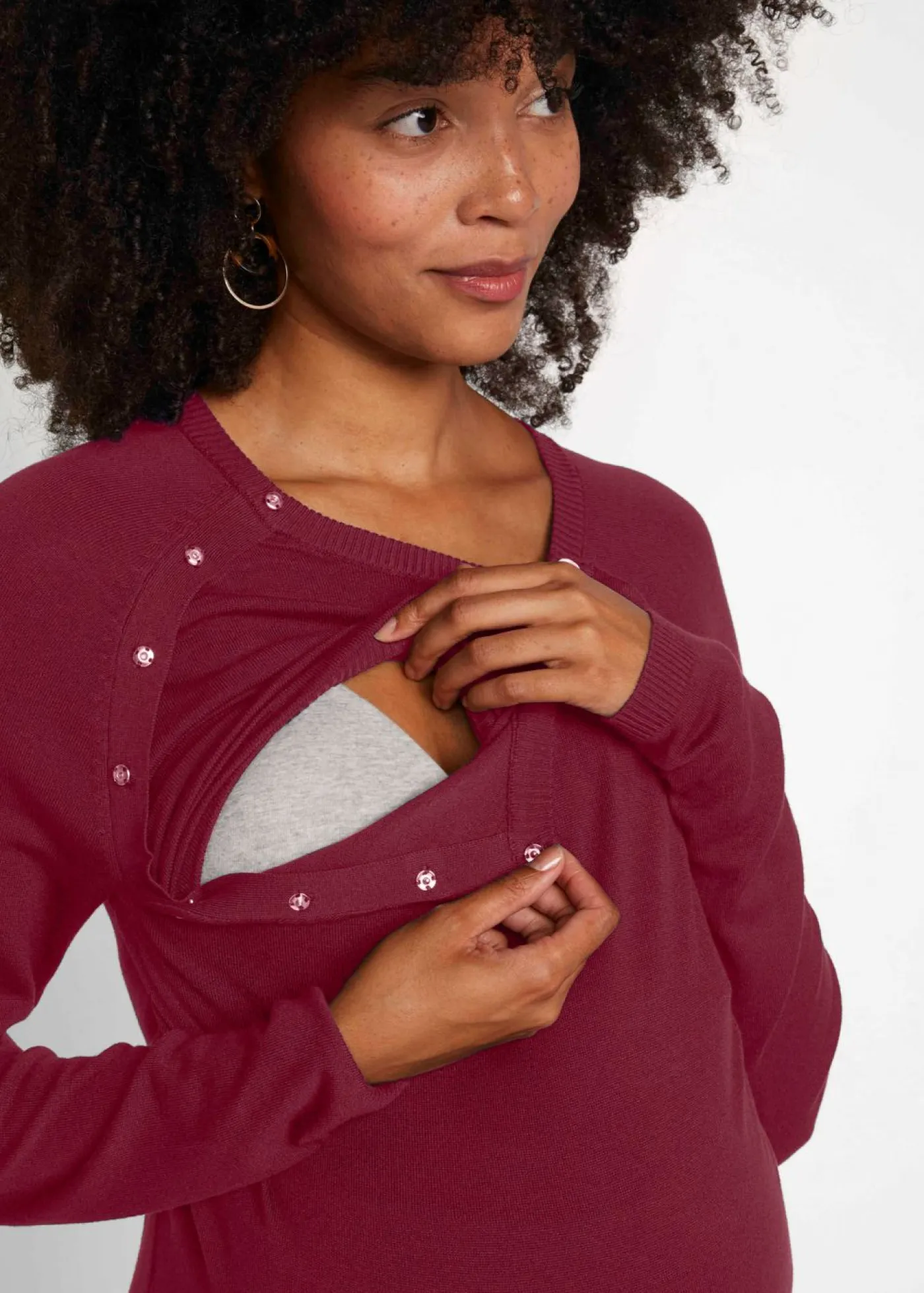 Discount Jersey de punto fino para premamá y lactancia 2 en 1 Mujer Premamá