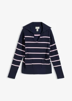 Outlet Jersey de punto fino tipo polo Mujer Jerséis|Novedades