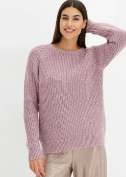 Jersey de punto grueso con hilo brillante Mujer Jerséis|Ropa De Punto