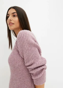 Jersey de punto grueso con hilo brillante Mujer Jerséis|Ropa De Punto