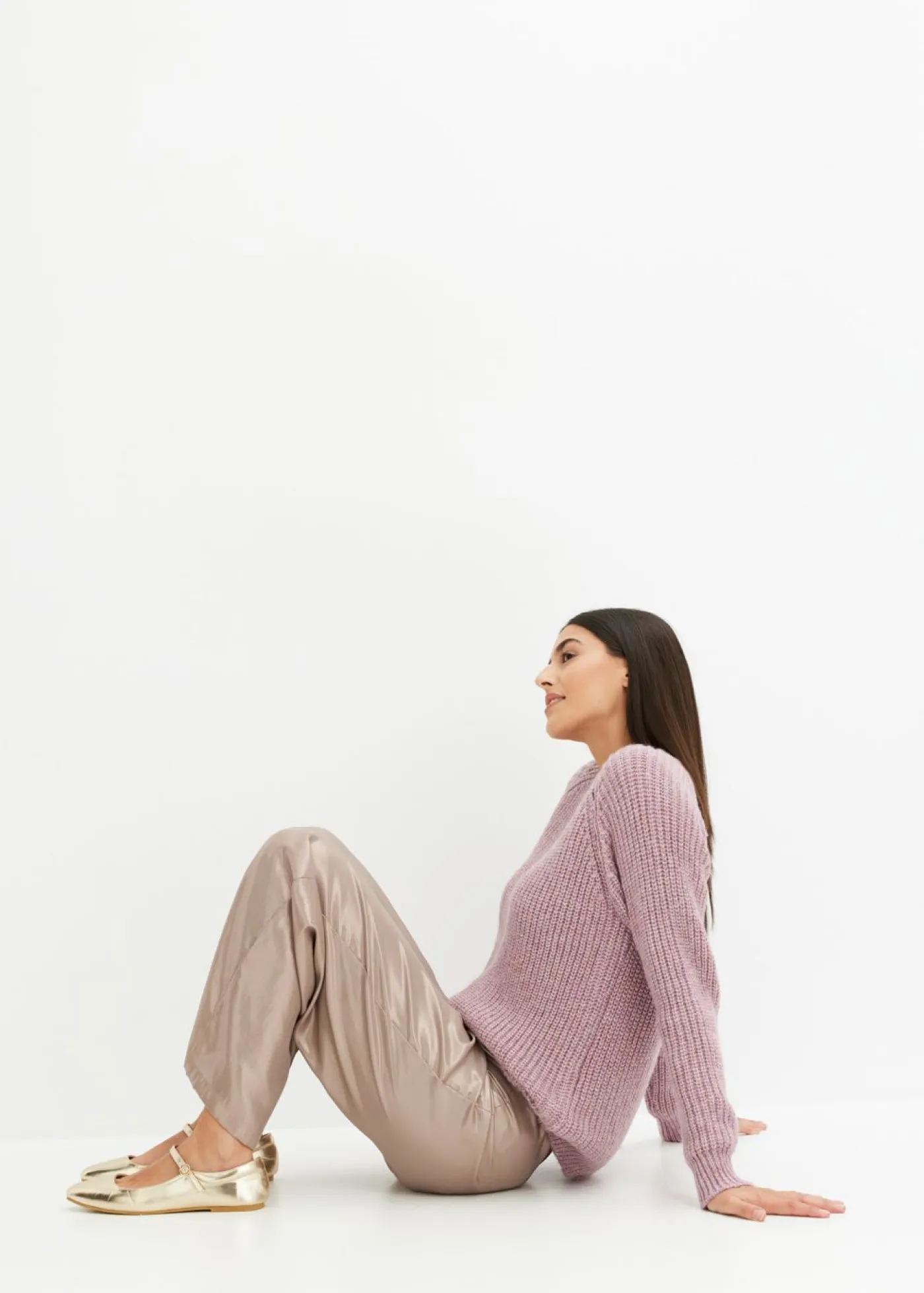 Jersey de punto grueso con hilo brillante Mujer Jerséis|Ropa De Punto