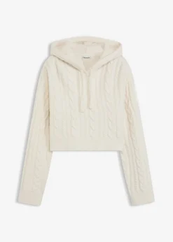 Outlet Jersey de punto grueso con capucha Mujer Jerséis|Ropa De Punto