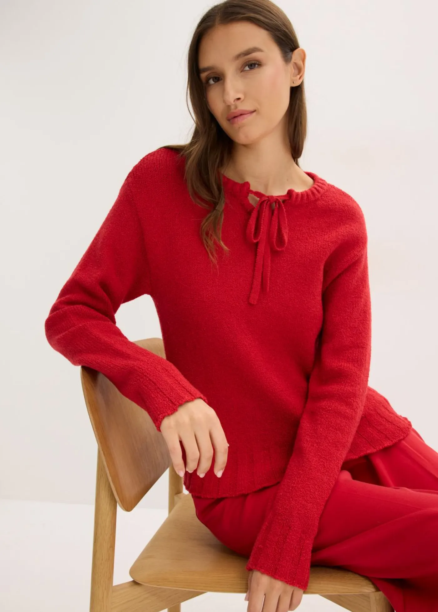 Hot Jersey de punto grueso con cordón Mujer Jerséis|Ropa De Punto