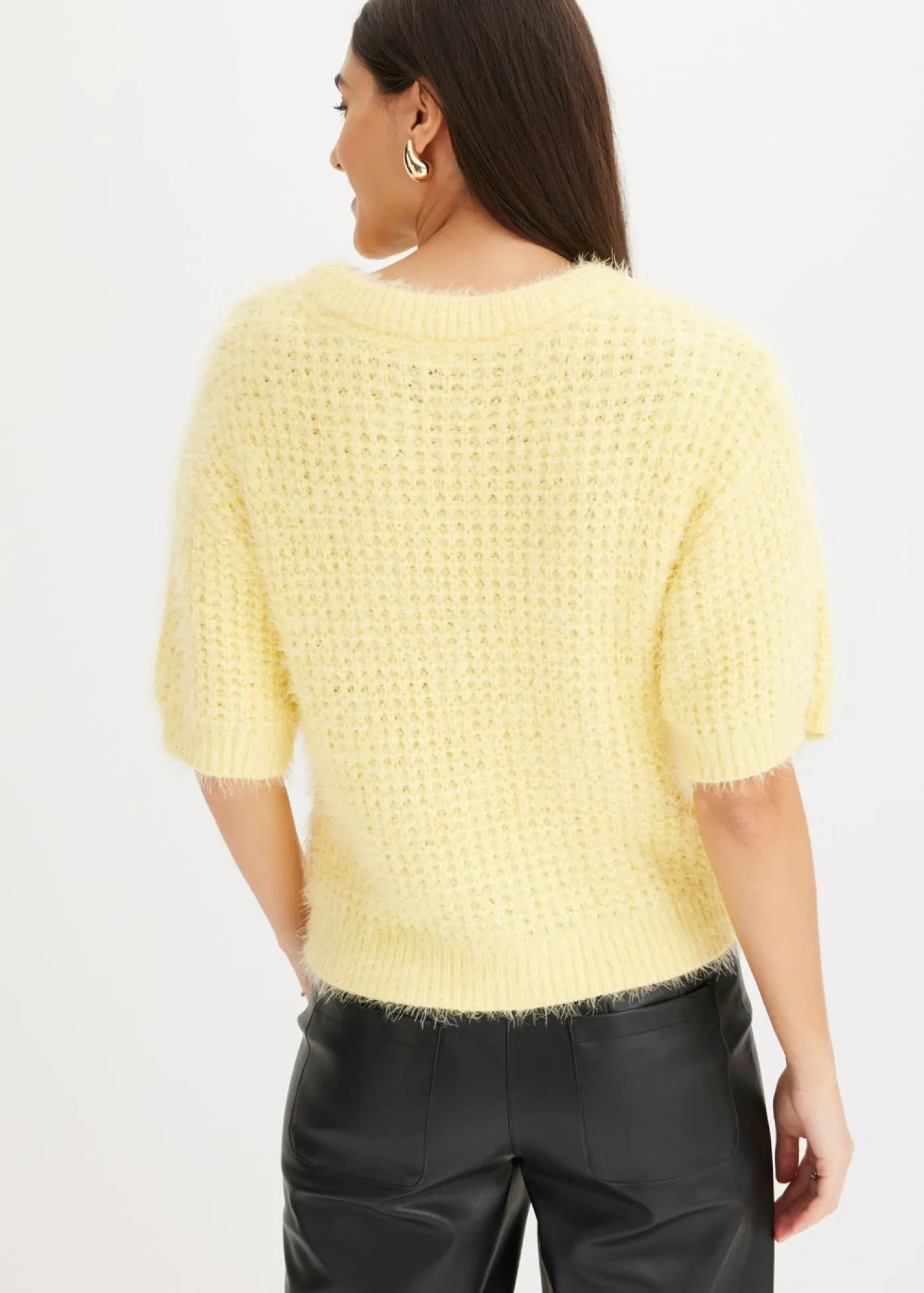 New Jersey de punto grueso con hilo suave Mujer Jerséis|Ropa De Punto