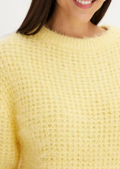 New Jersey de punto grueso con hilo suave Mujer Jerséis|Ropa De Punto