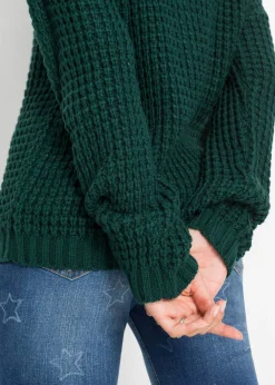 Jersey de punto grueso con detalle de cremallera Mujer Jerséis|Ropa De Punto
