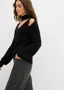 Best Jersey de punto grueso con aberturas Mujer Jerséis|Ropa De Punto