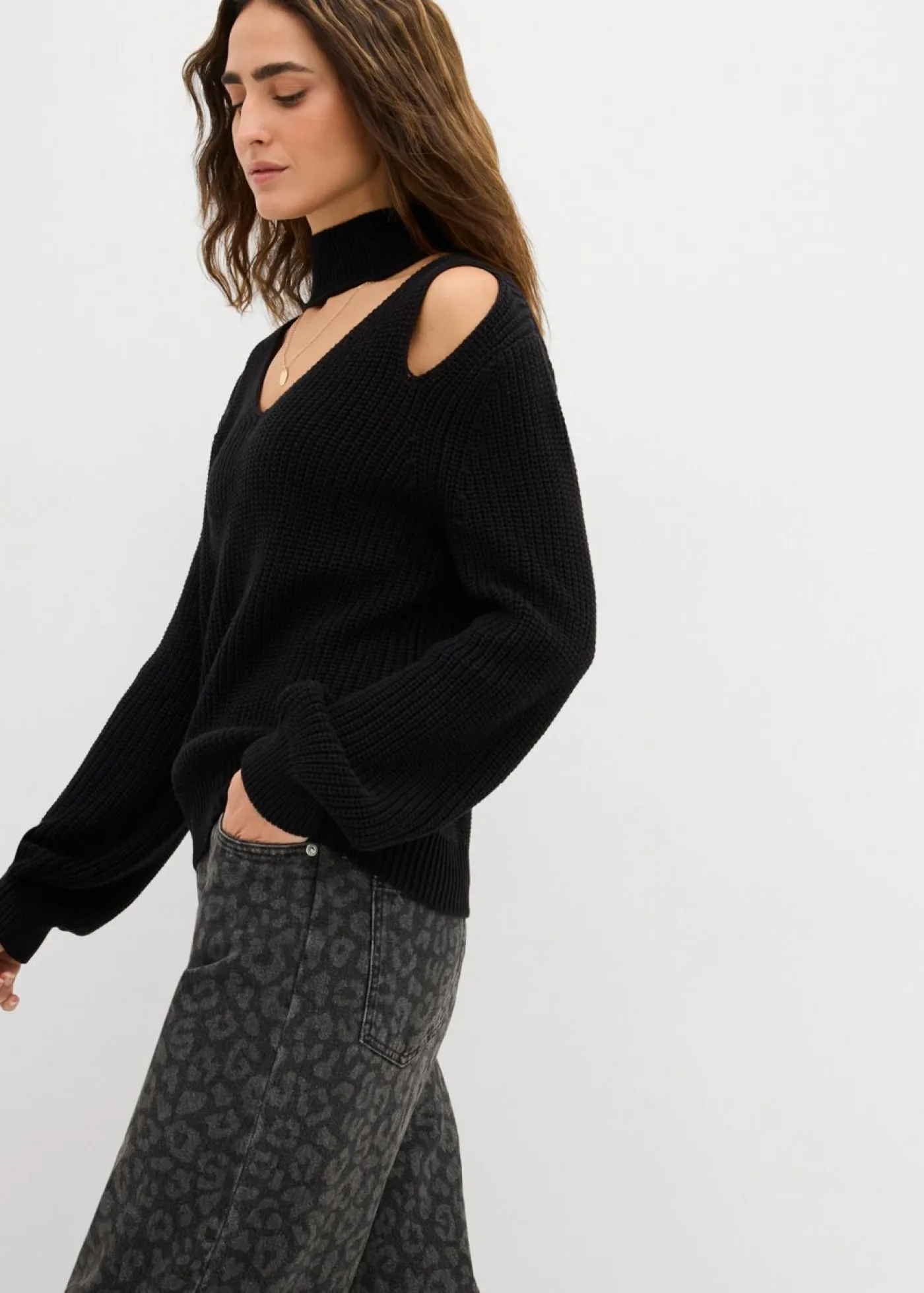 Best Jersey de punto grueso con aberturas Mujer Jerséis|Ropa De Punto
