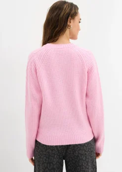 Clearance Jersey de punto grueso con patrón trenzado Mujer Jerséis|Ropa De Punto