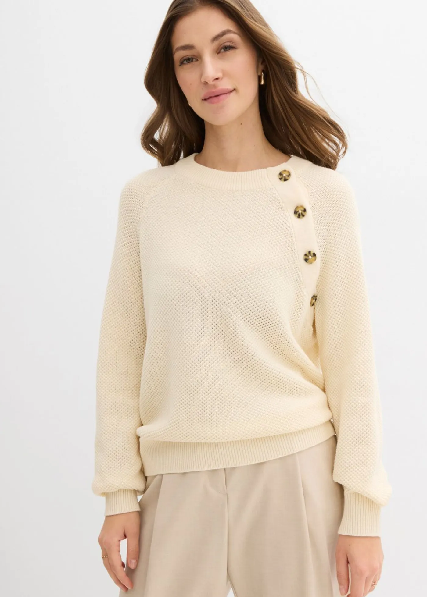 Best Jersey de punto grueso con botonera Mujer Jerséis|Ropa De Punto