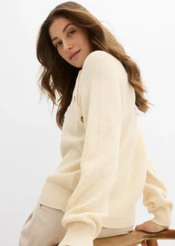Best Jersey de punto grueso con botonera Mujer Jerséis|Ropa De Punto