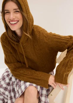 Best Jersey de punto grueso con capucha Mujer Jerséis|Ropa De Punto