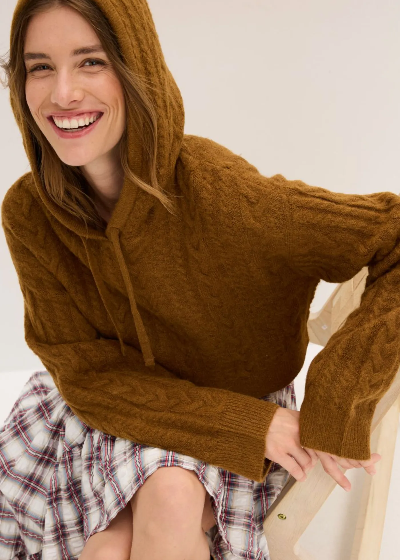 Best Jersey de punto grueso con capucha Mujer Jerséis|Ropa De Punto