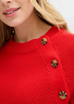 Outlet Jersey de punto grueso con botonera Mujer Jerséis|Ropa De Punto