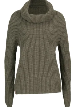 Sale Jersey de punto grueso con cuello ancho Mujer Jerséis|Ropa De Punto