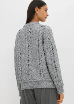 Sale Jersey de punto grueso con patrón trenzado Mujer Esenciales|Ropa De Punto