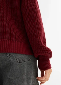 Sale Jersey de punto grueso con aberturas Mujer Jerséis|Ropa De Punto