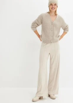 Clearance Jersey de punto grueso de canalé con efecto brillante Mujer Jerséis|Ropa De Punto