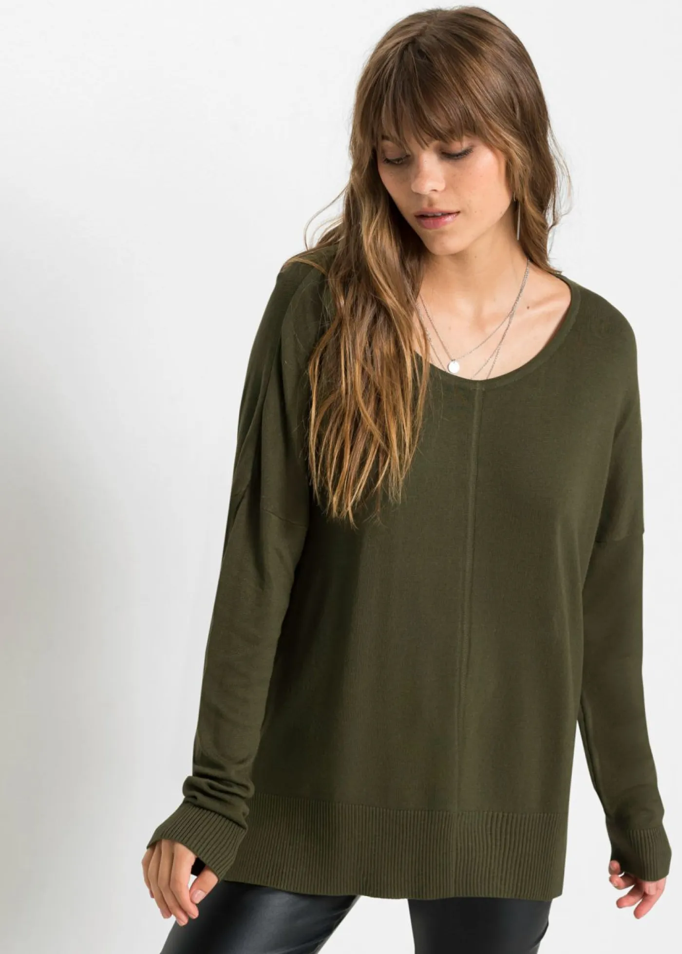 Discount Jersey de punto oversize en mezcla de viscosa Mujer Jerséis|Ropa De Punto