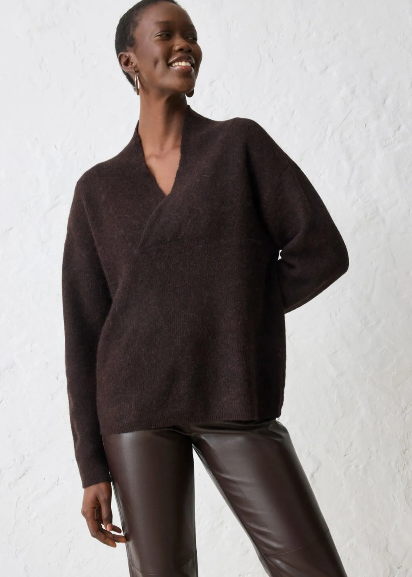 New Jersey en cálida mezcla de alpaca Mujer Premium|Jerséis